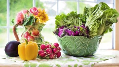 Veggies on table