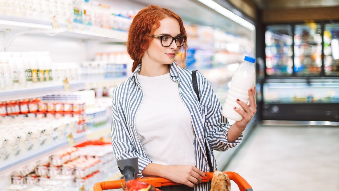 Dairy in supermarket