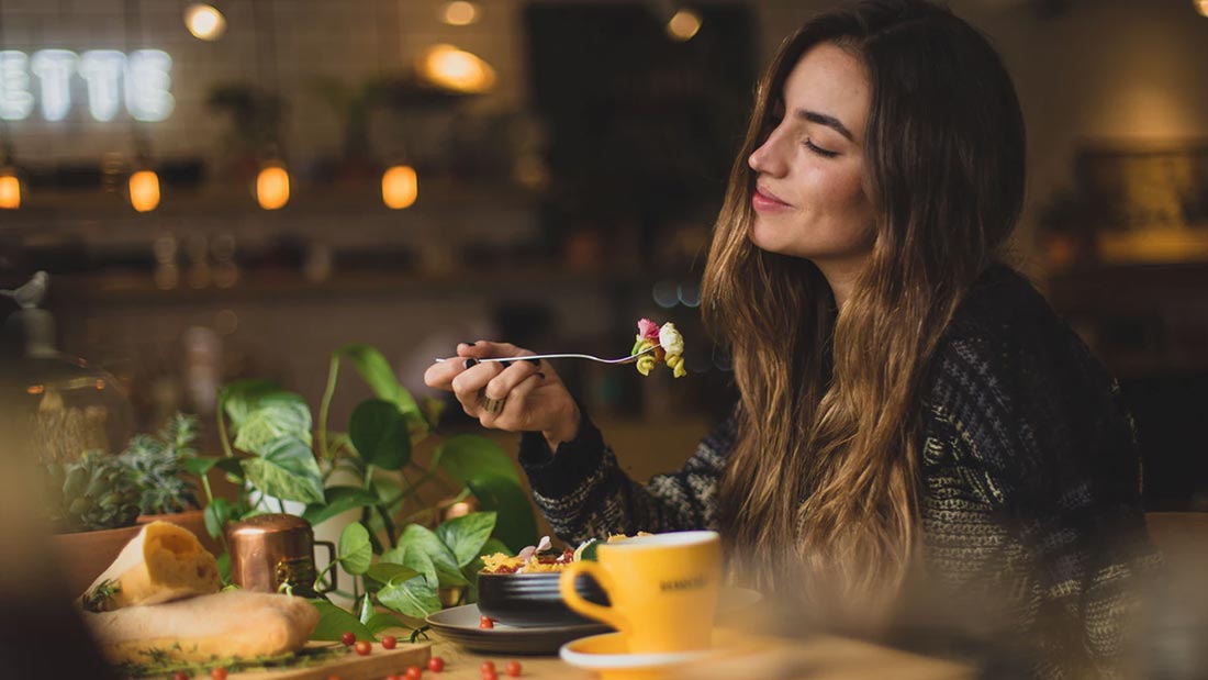 Woman eating