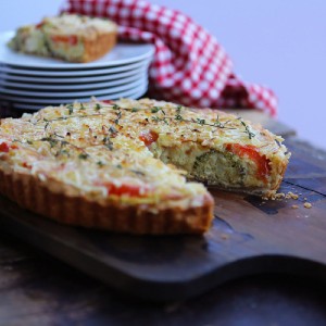 cheese tomato broccoli quiche