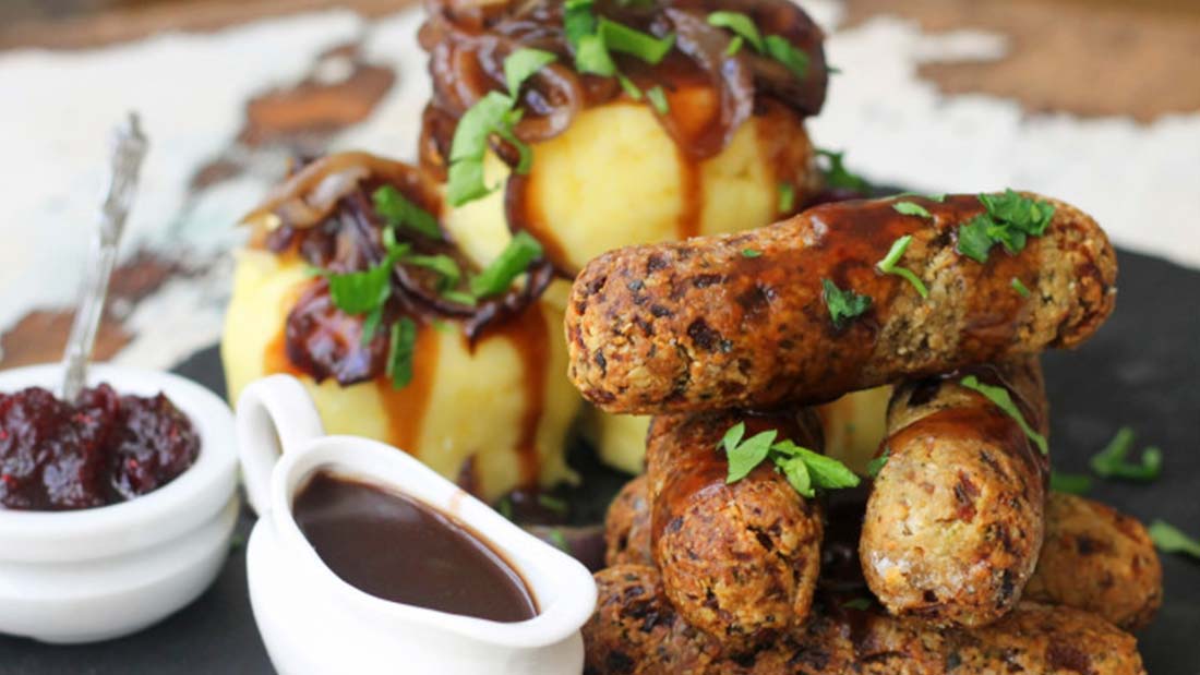 Nutty Mushroom Sausages