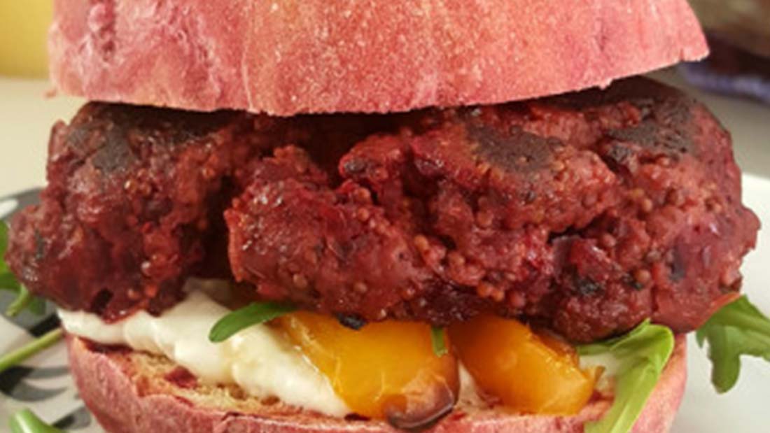 Seitan & Beetroot Burgers