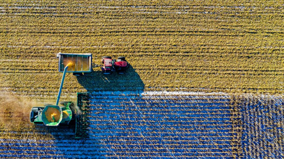 farming equipment in field