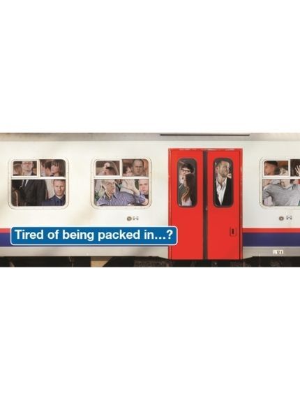 passengers packed in a tube train