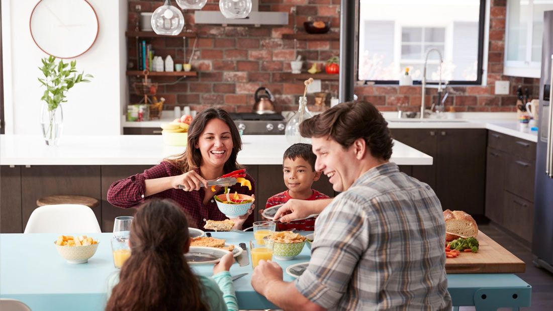 family eating