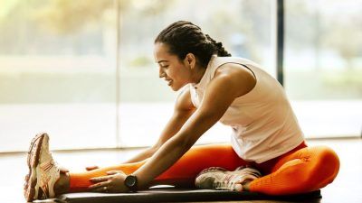 woman stretching