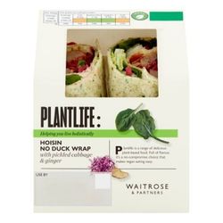 plantlife waitrose hoisin no duck wrap to go