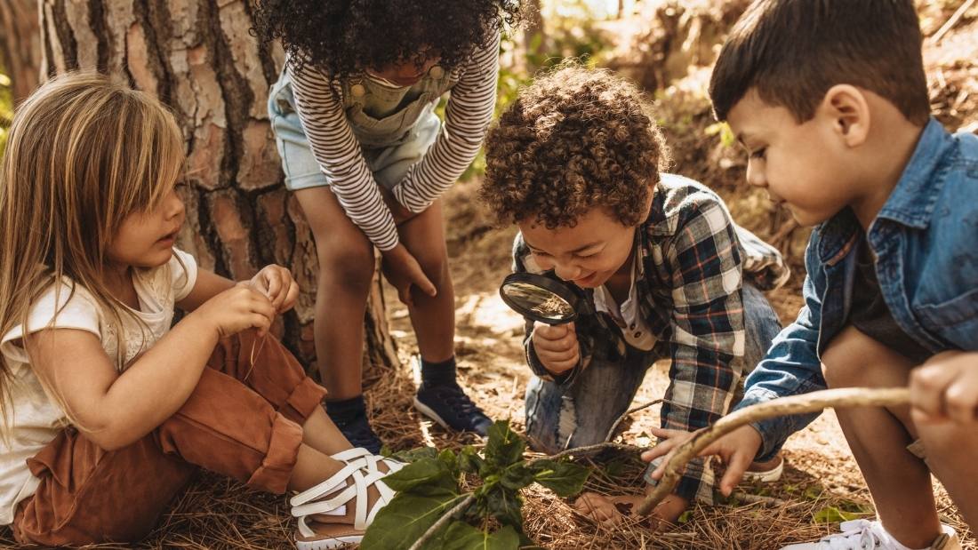 Children enjoying nature