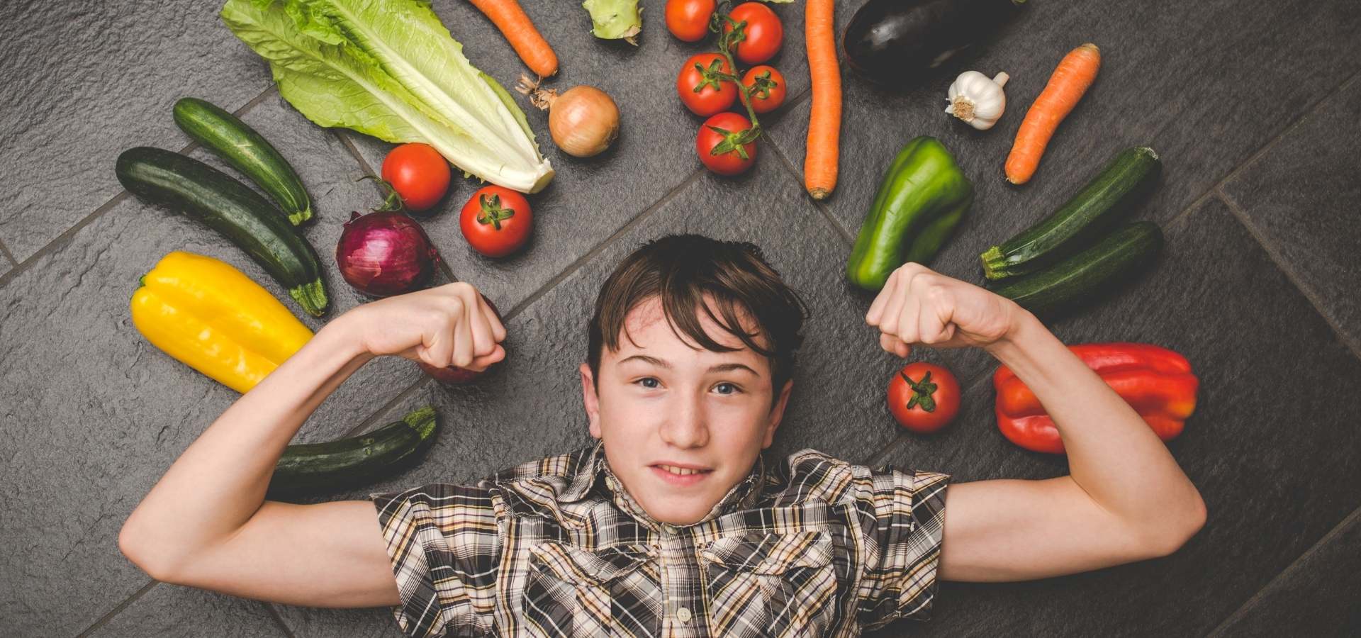 boy with veg