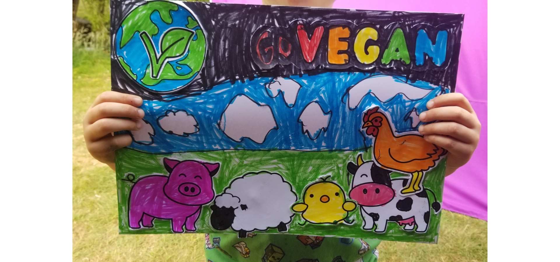 placard from vegan kids festival