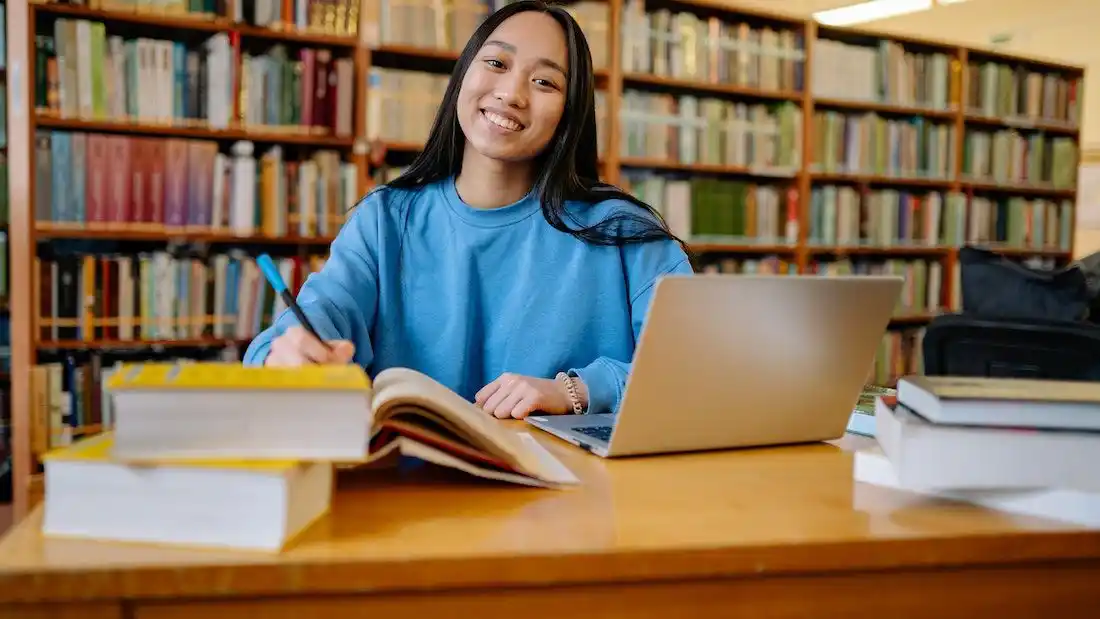 Woman studying