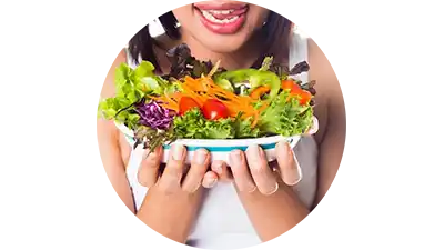 Healthy salad circle