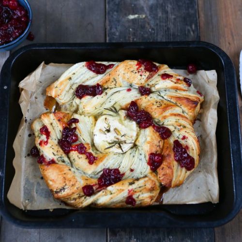 Puff Pastry Swirl with Baked ‘Camembert’, Rosemary & Thyme