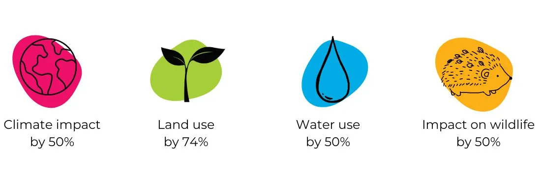 Environment impact of switching to a vegan option