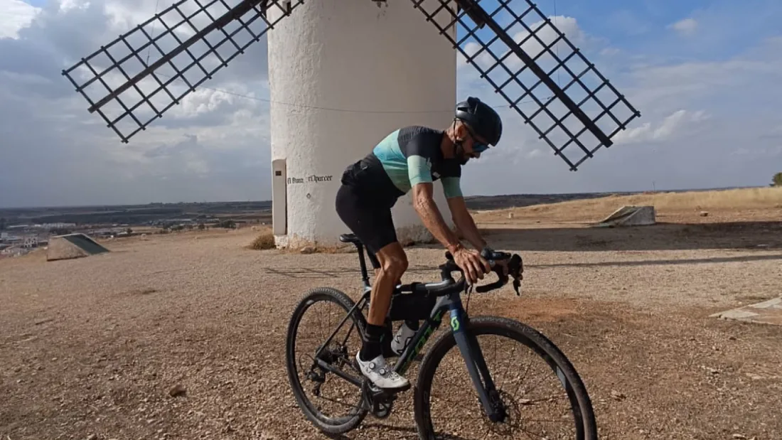 Alberto Serrano on his bike